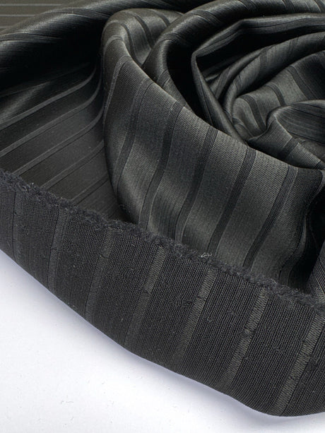 Black Jacquard Wool Fabric TR-758