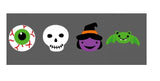 Halloween Edible Cake Decorations - Candy or Cupcake Topper - 15 Count Eyes, Skulls, Witches, Bats