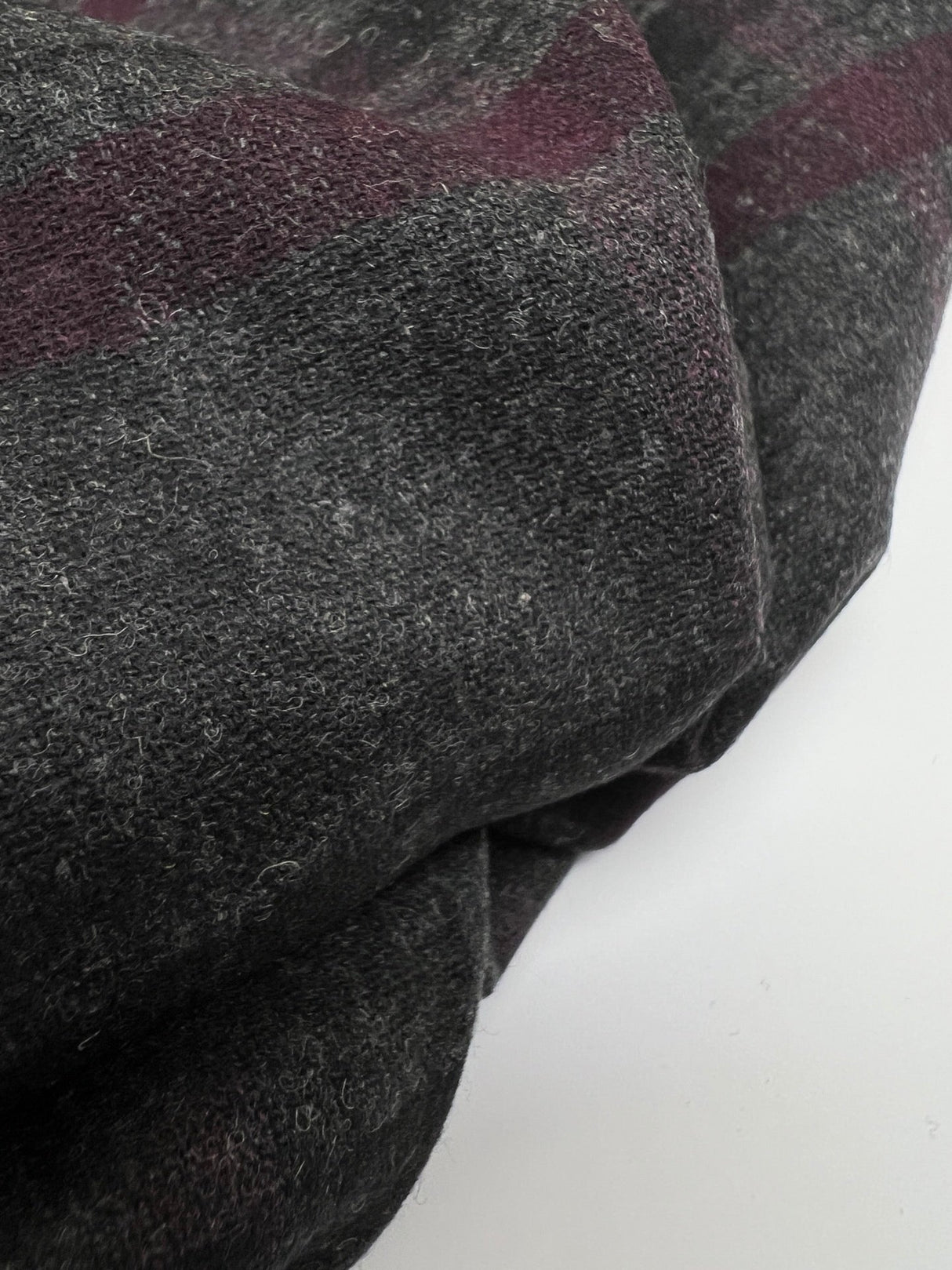 Wool Blend Tweed Multicolour Checked Stripe