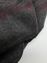 Wool Blend Tweed Multicolour Checked Stripe