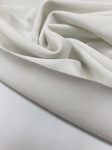White Knitted Polyester Elastane Sportswear Fabric