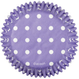Wilton Lavender with White Polka Dots Baking Cases, 75-Count