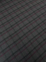 Wool Blend Tweed Multicolour Checked Stripe