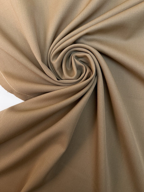 Italian Wool Twill Suit Fabric Beige