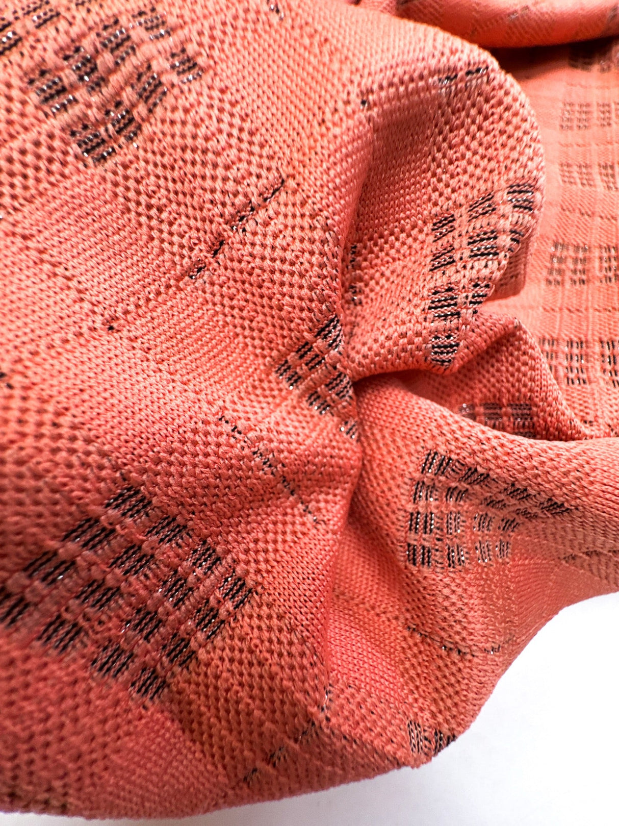 Polyamide Elastane Lurex Jacquard Checked Silver