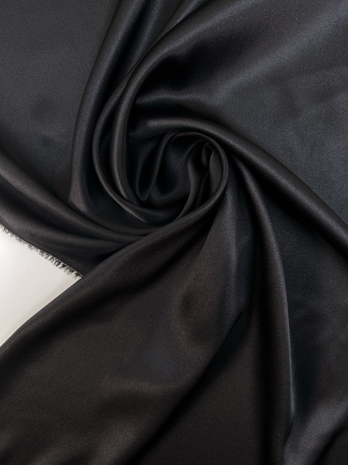 Silk Satin Black Stretch