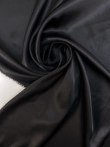 Silk Satin Black Stretch