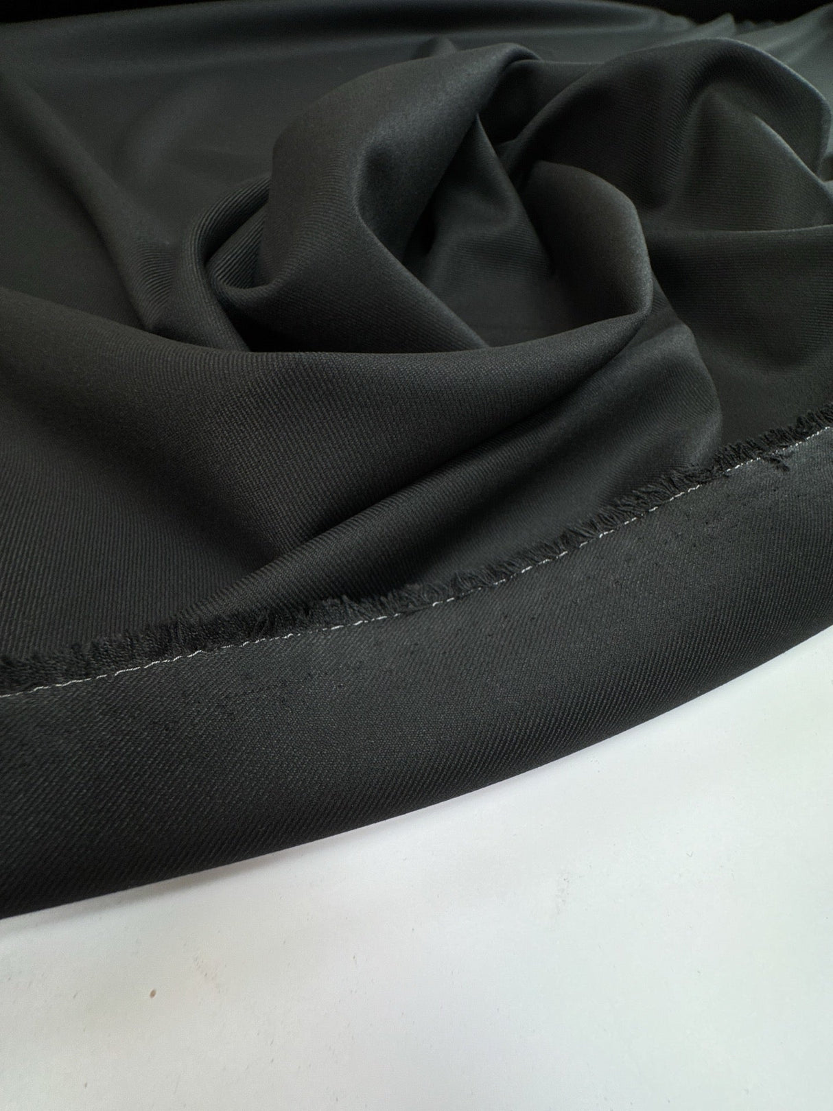 Black Polyester Viscose Twill