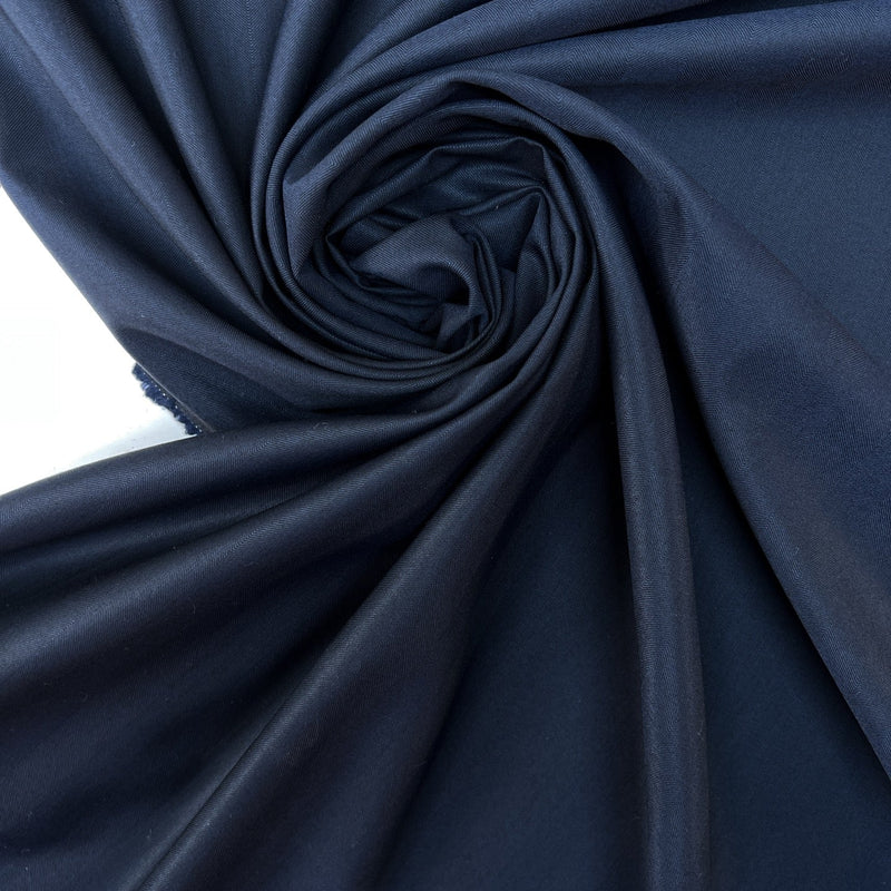 Blue Wool Polyester Suiting