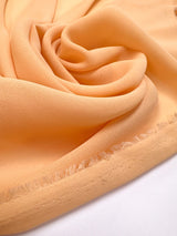 Polyamide Crepe Beige-Orange Stretch Fabric