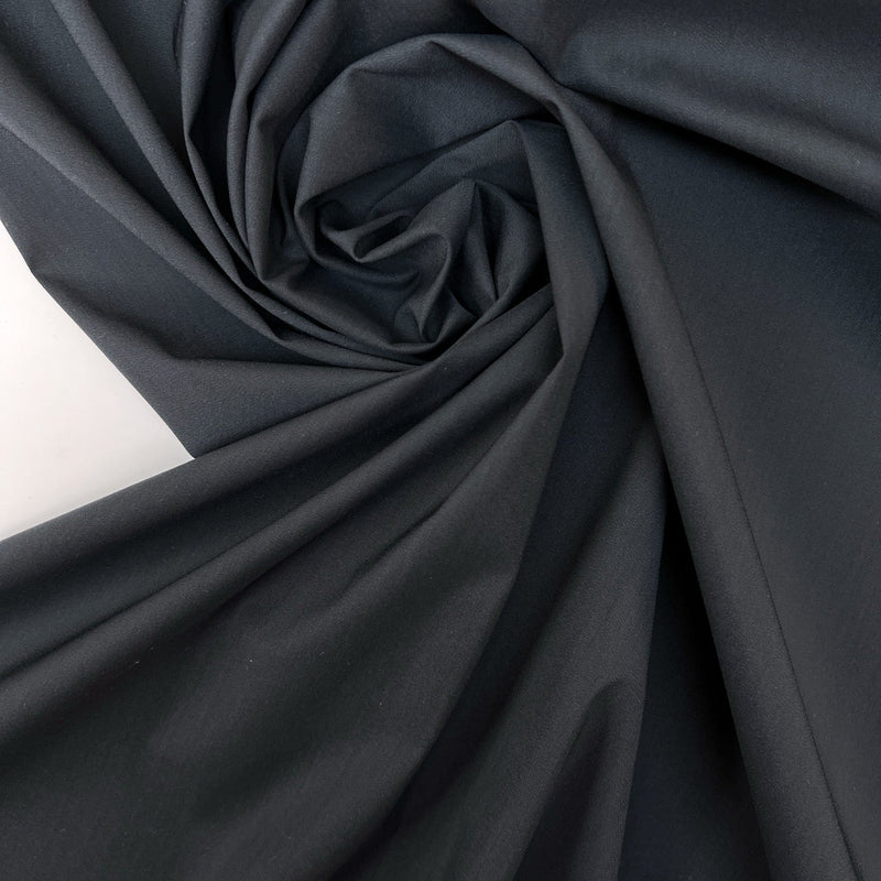 Virgin Wool Blend Woven Gray-Blue