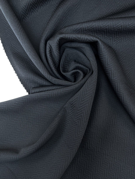 Bonded Blue-Black Stretch Knitted Fabric