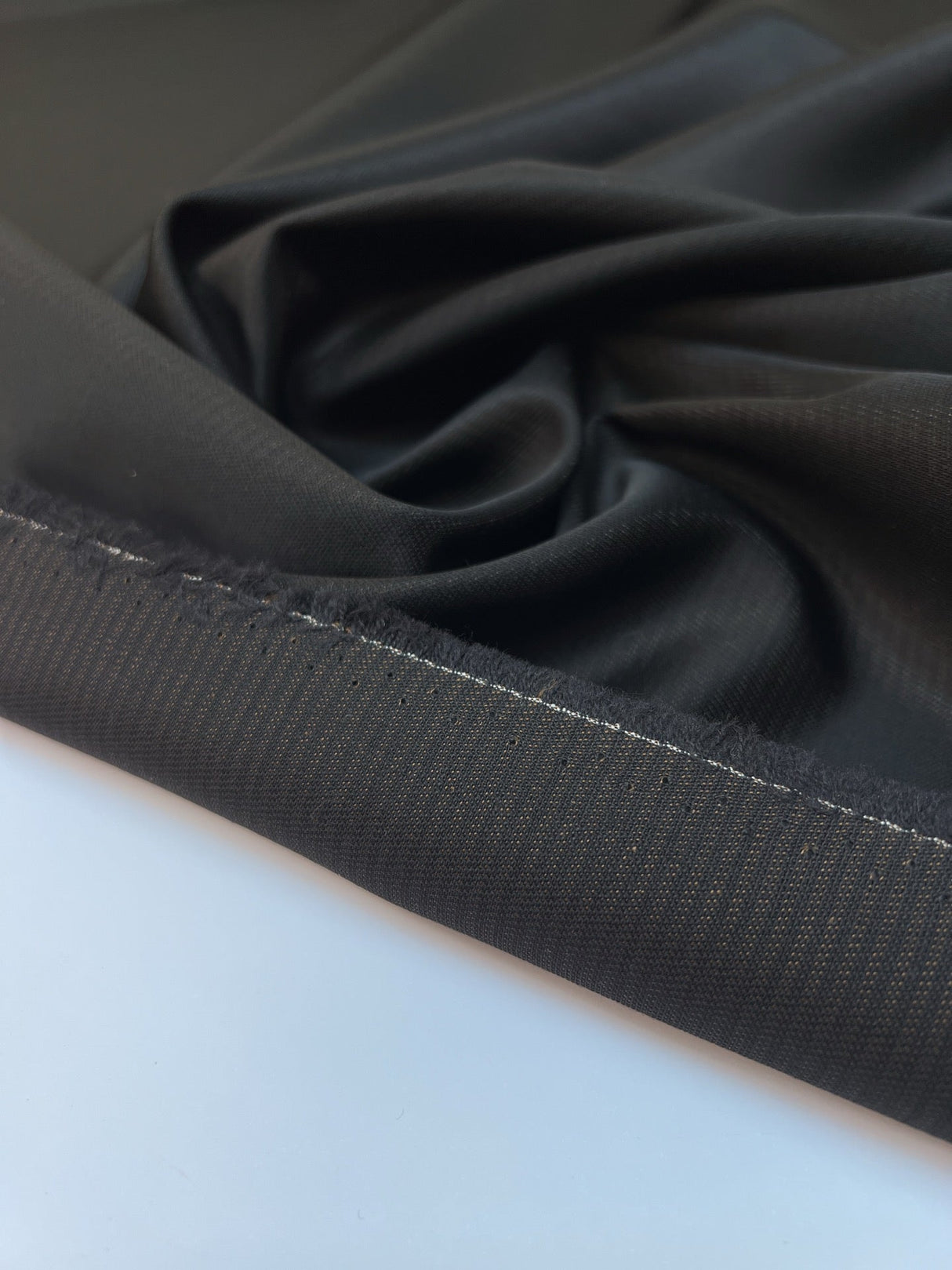 Wool Twill Suit Fabric Black