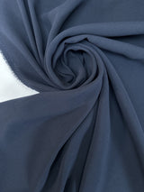 Blue Polyester Elastane Crepe