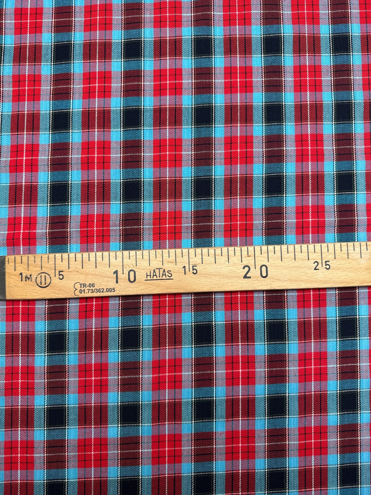 Cotton Tweed Checked Red Green Blue