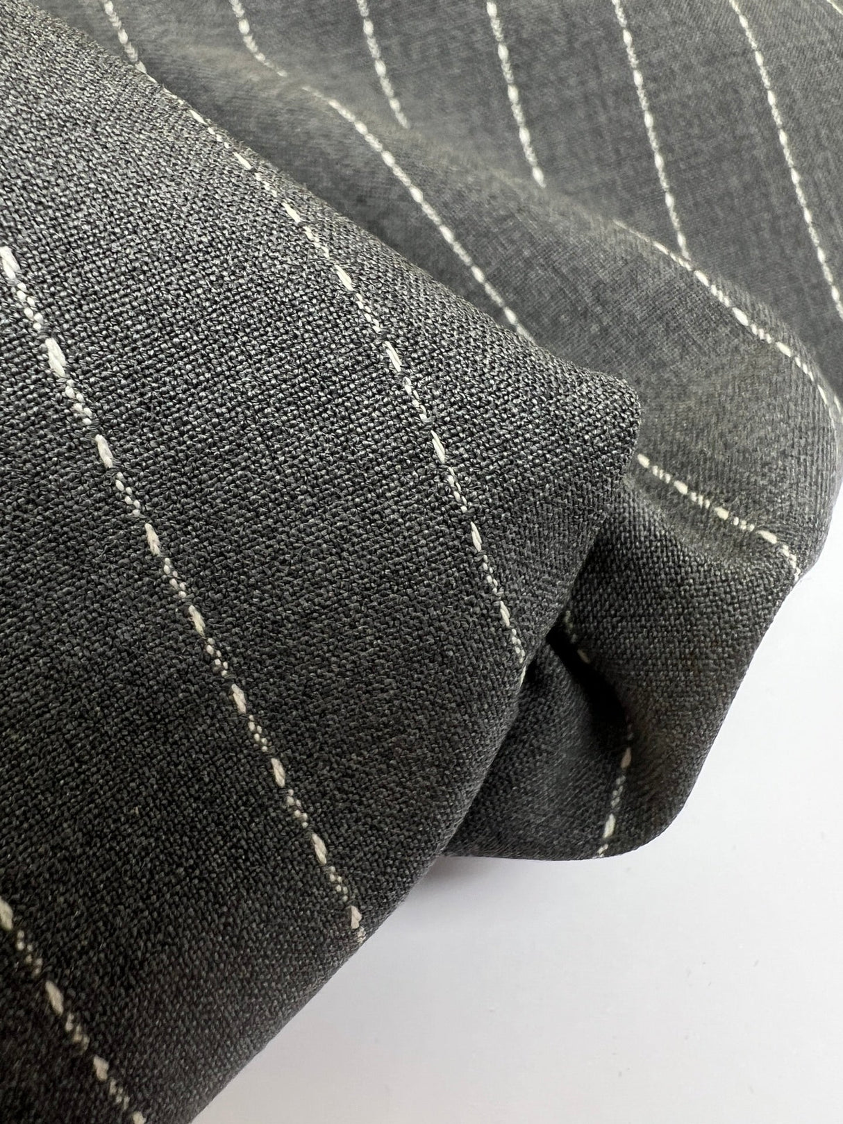 Virgin Wool Striped Suit Fabric