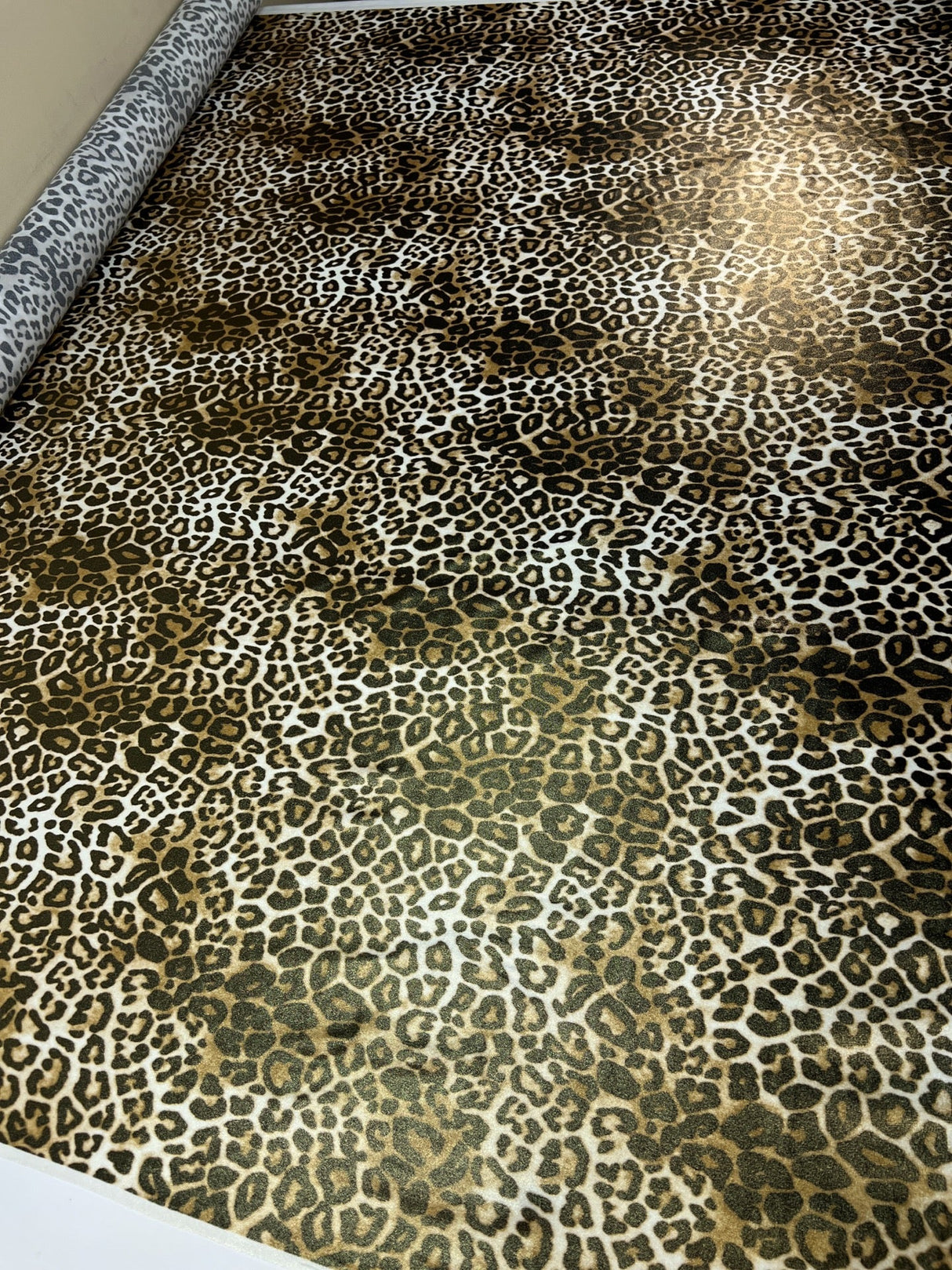 Animal Printed Golden Knitted Fabric