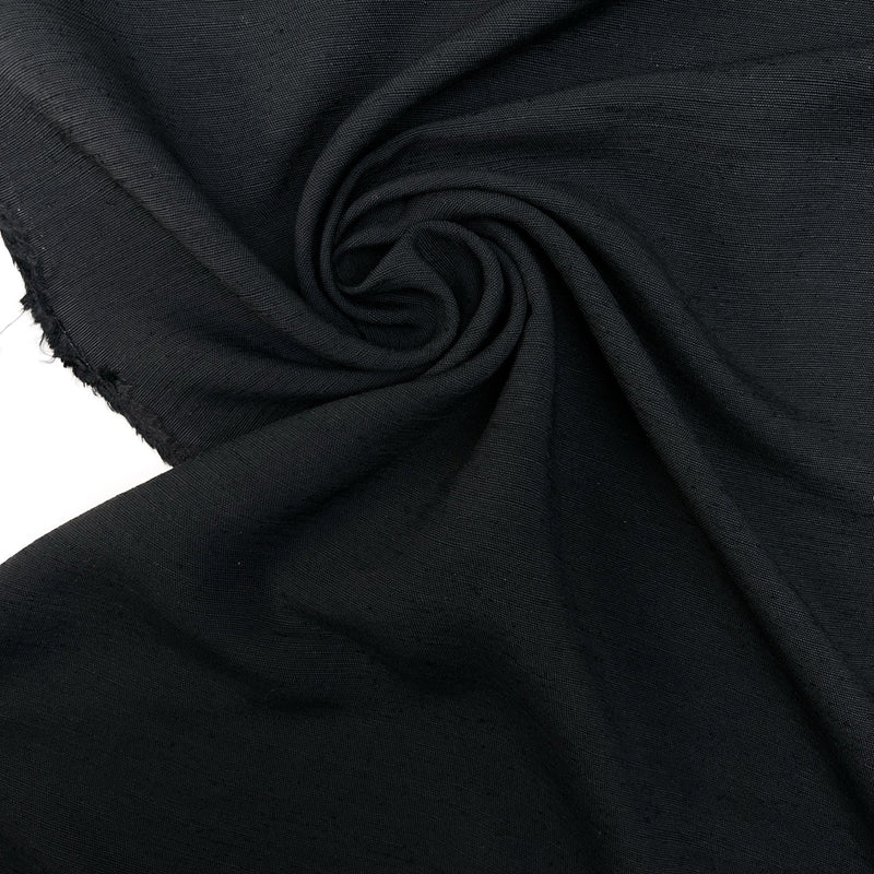 Linen Acetate Dress Fabric Black