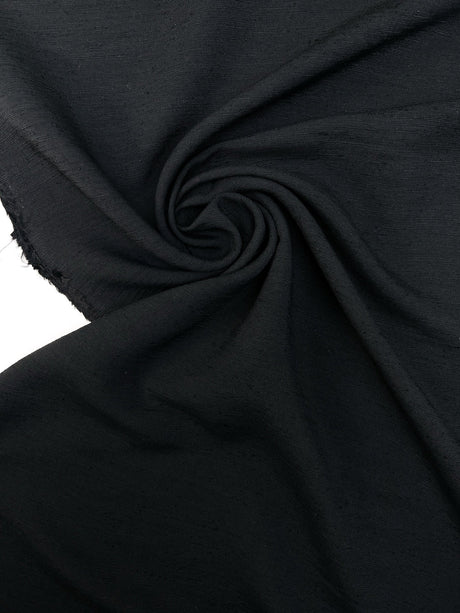 Linen Acetate Dress Fabric Black