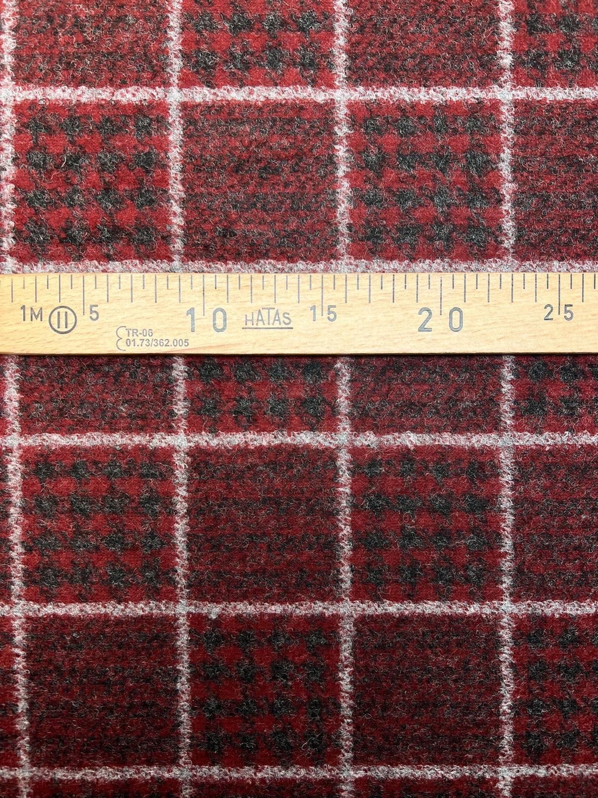 Wool Knitted Checked Fabric