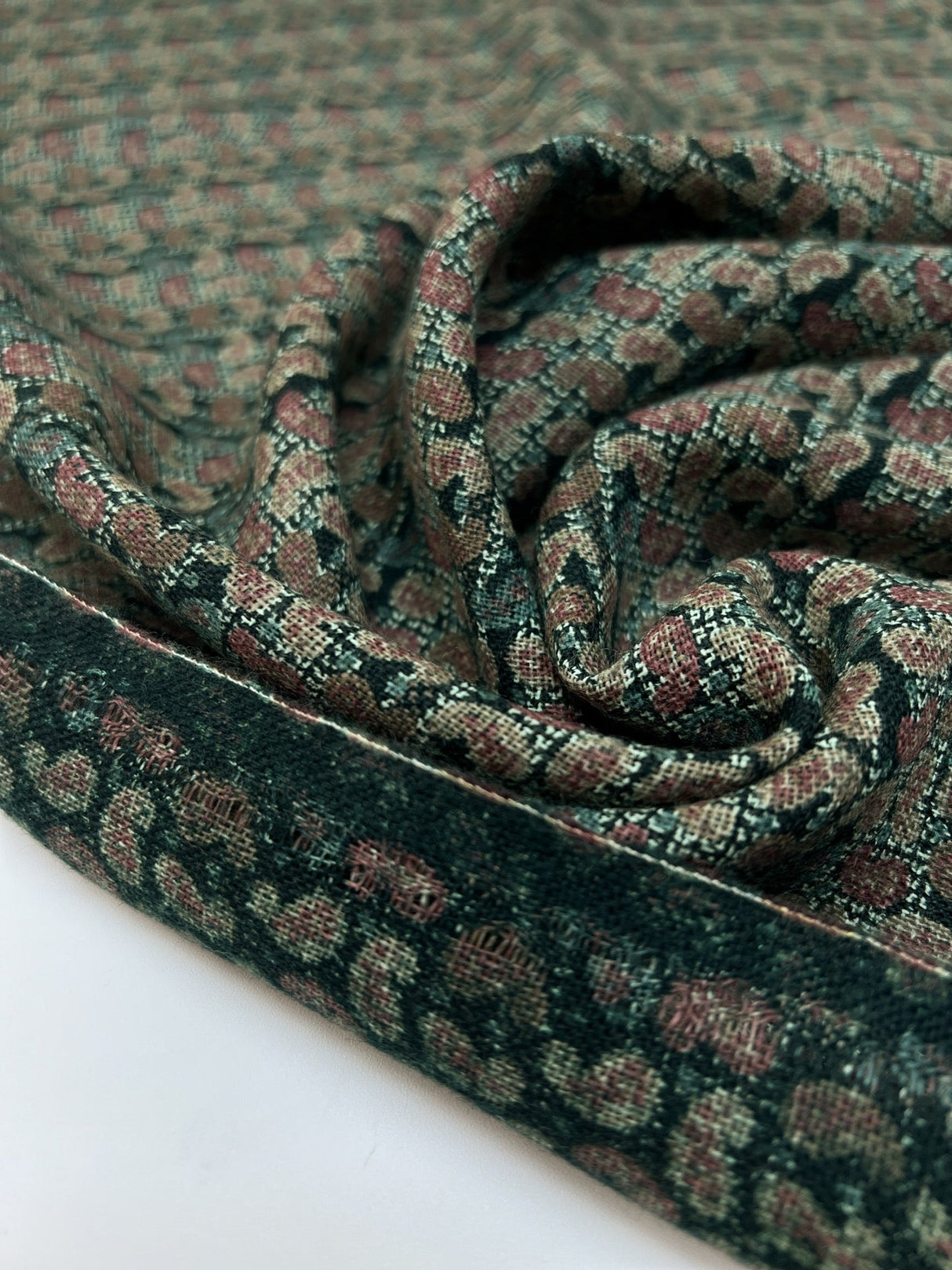 Wool Printed Abstract Fabric
