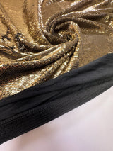 Cotton Knitted Sequined Fabric Silver-Golden