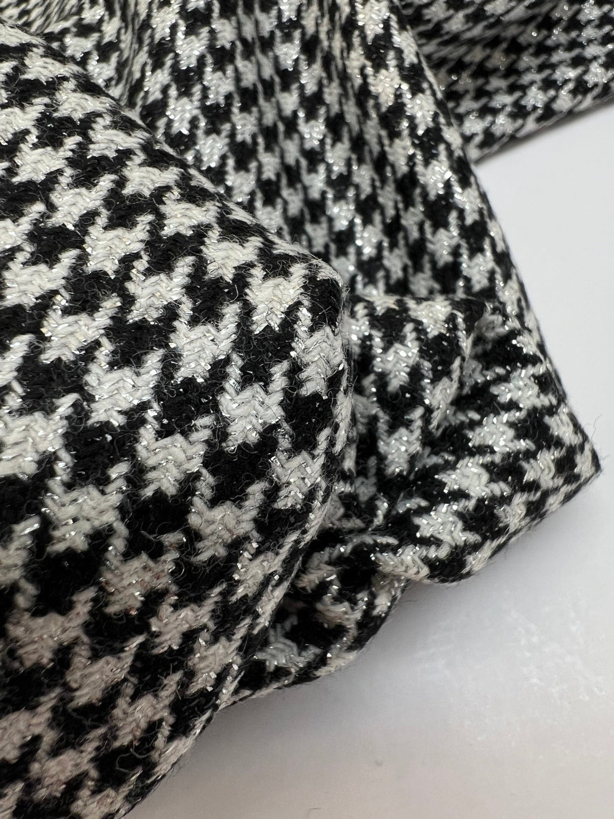 Wool Tweed Houndstooth Fabric