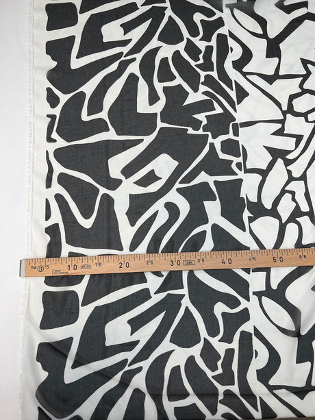 Polyester Chiffon Printed Black White