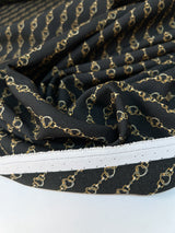 Polyester Crepe Printed Beige & Black