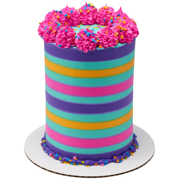 Quins Fancy Sprinkles, 19.5oz, Handheld Container, For Celebration Cakes, Cupcakes, Cookies - Neon Bright Confetti Quins