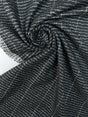 Wool Polyamid Gabardine Gray Black Striped