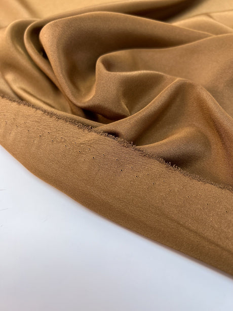 Brown Crepe Polyester Fabric