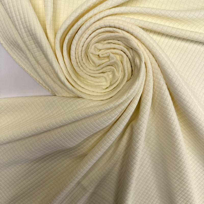 Polyamide Elastane Knitted Check Beige White