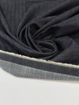 Cotton Denim Herringbone Blue