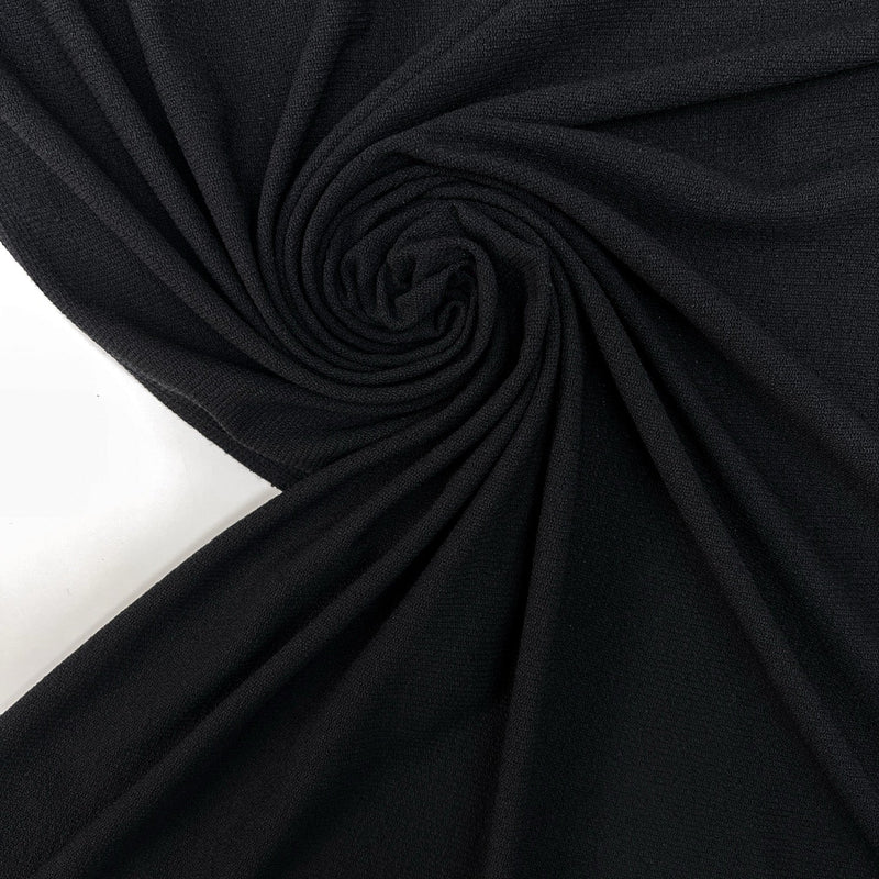Viscose Knit Fabric Black Stretch
