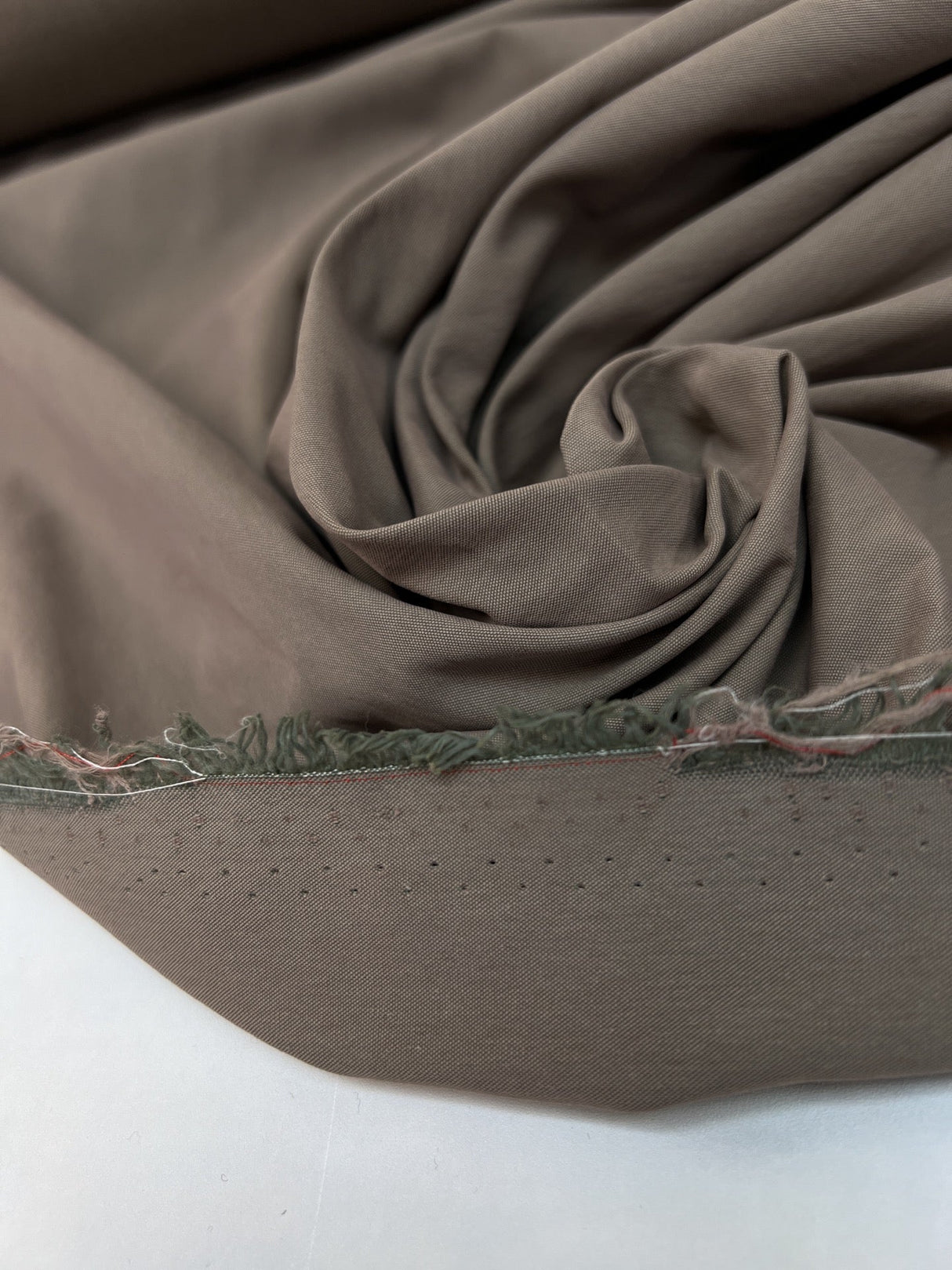 Brown Cotton Polyamide Twill