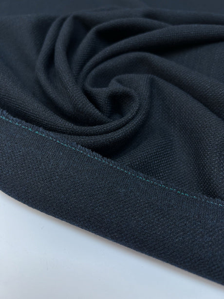 Polyester Blend Woven Melange Blue Black
