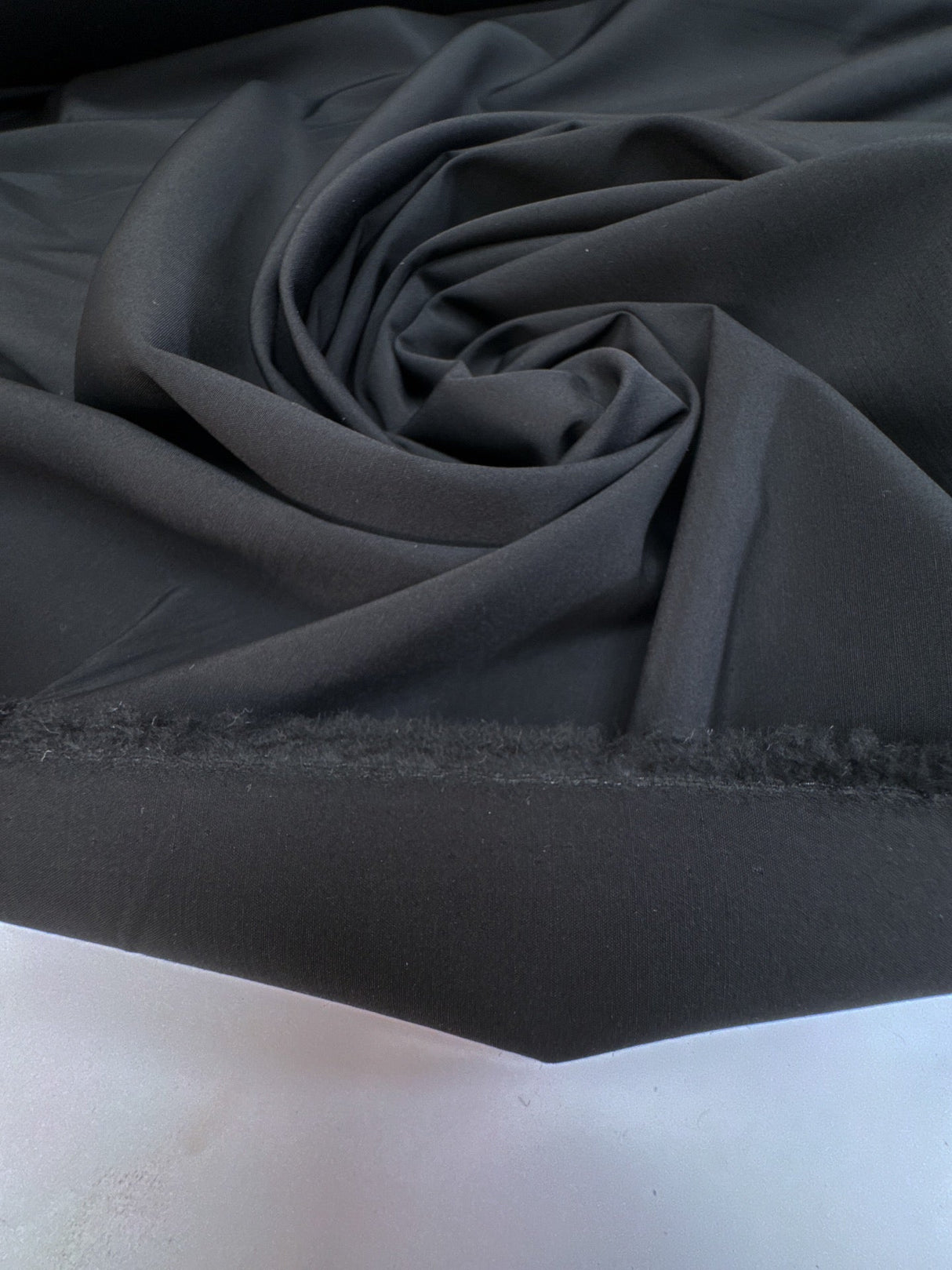 Black Wool Polyester Woven