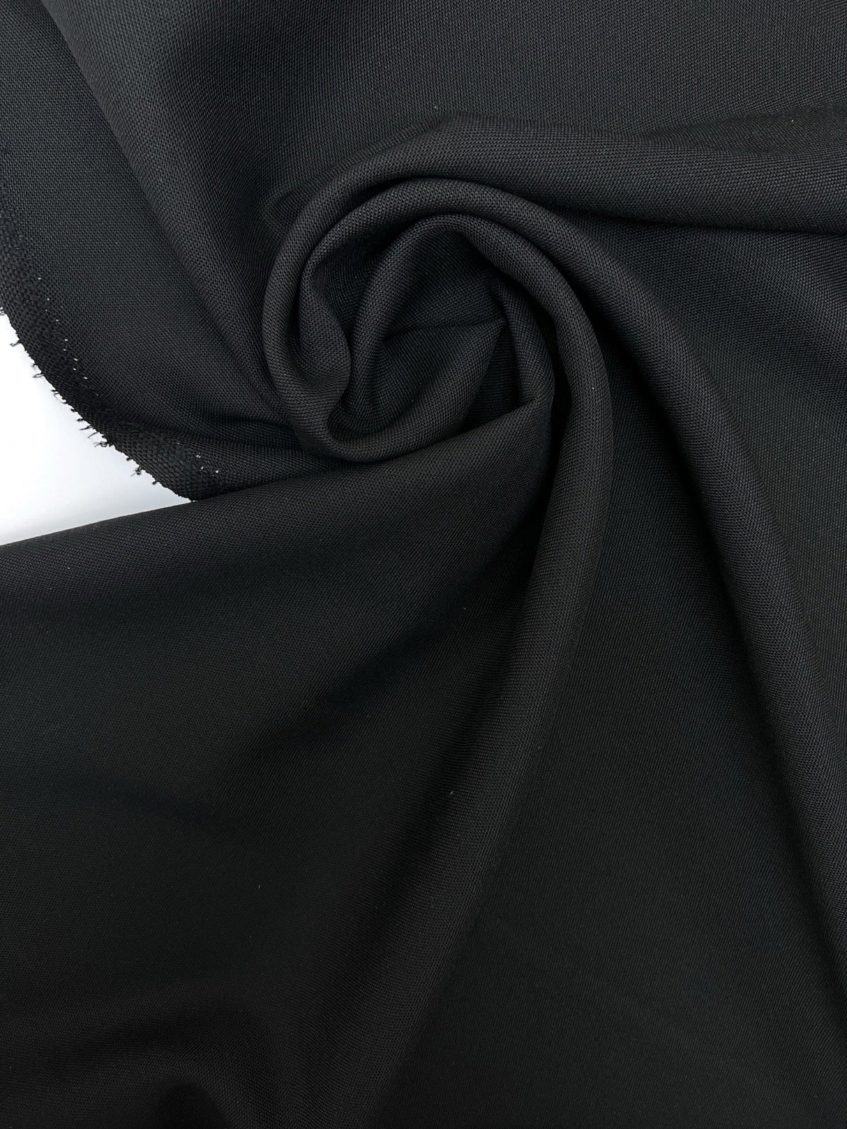 Black Wool Woven Fabric