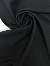 Black Wool Woven Fabric