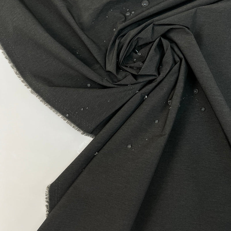 Nylon Polyester Jacket Fabric Melange Gray