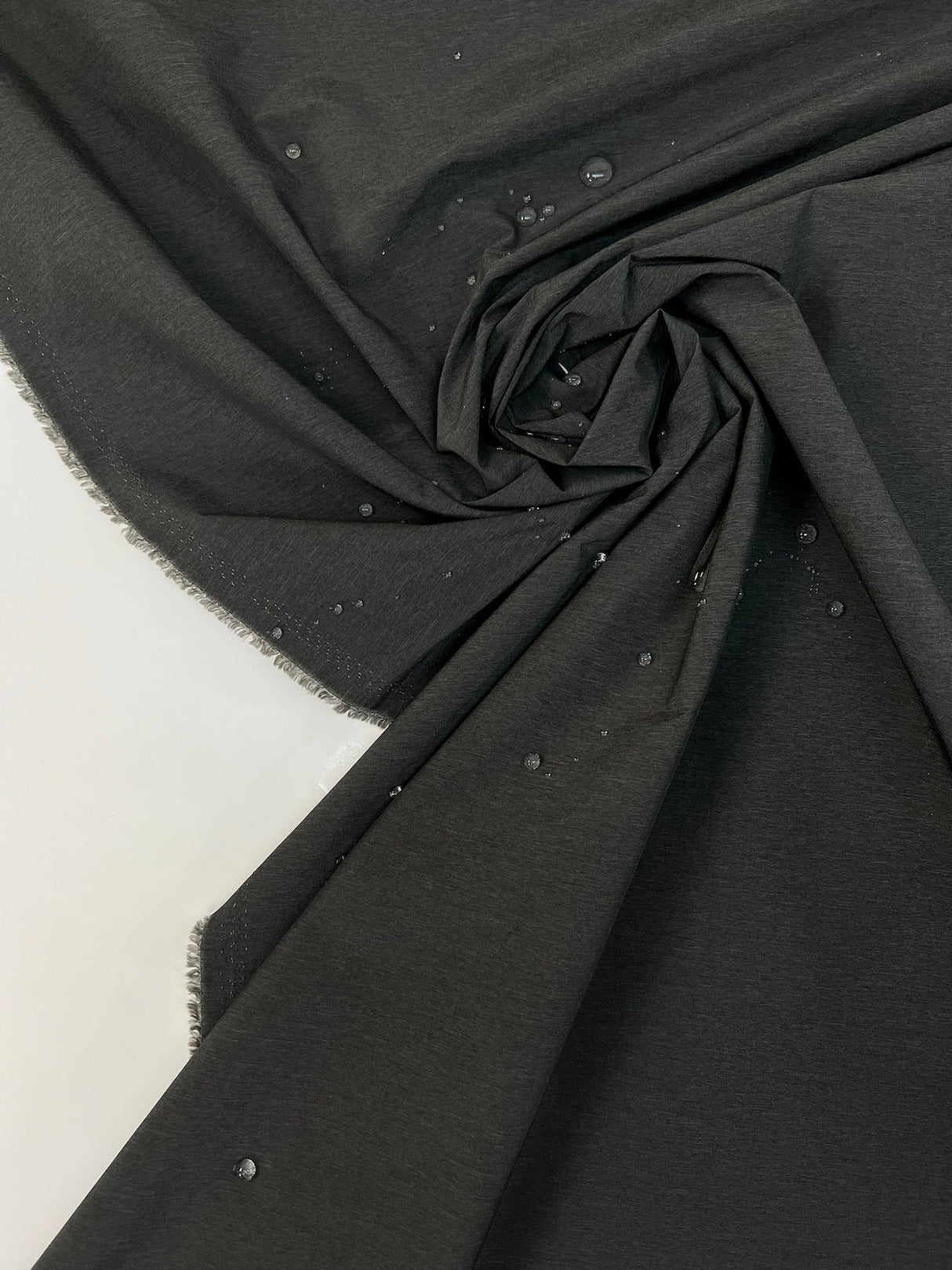 Nylon Polyester Jacket Fabric Melange Gray