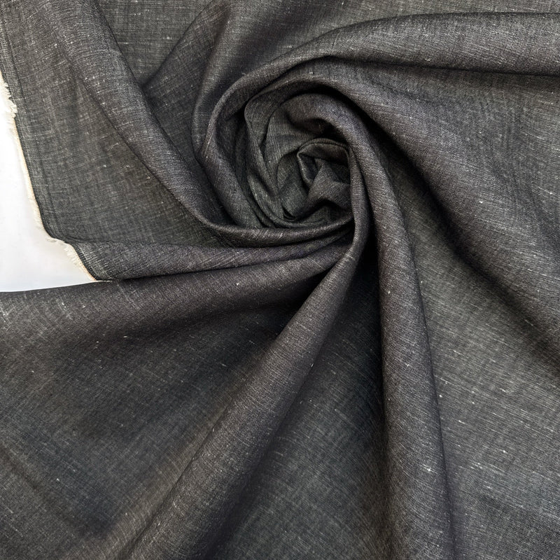 Cotton Linen Denim Blue Shade
