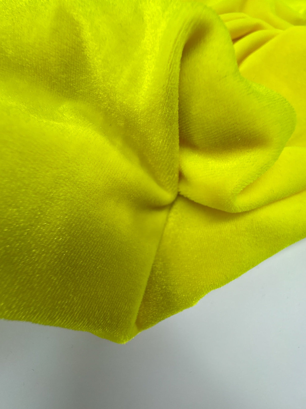 Yellow Polyester Elastane Velour