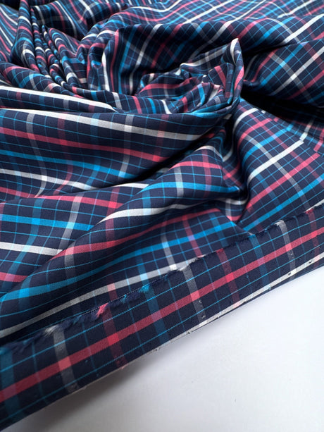 Polyester Woven Striped Checked Multicolour