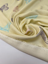 Viscose Crepe Printed Yellow Fabric