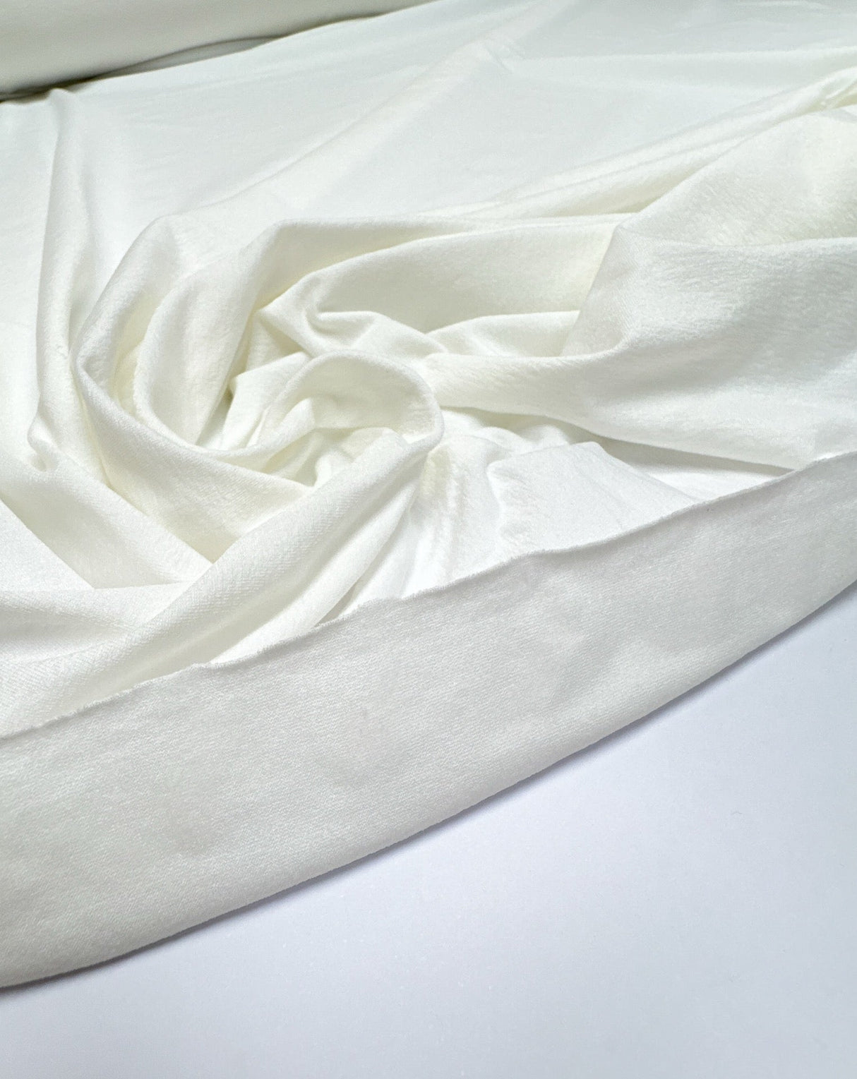 White Polyamide Elastane Knitted Fabric