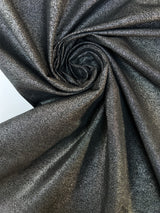 Cotton Elastane Glitter Fabric Silver Black
