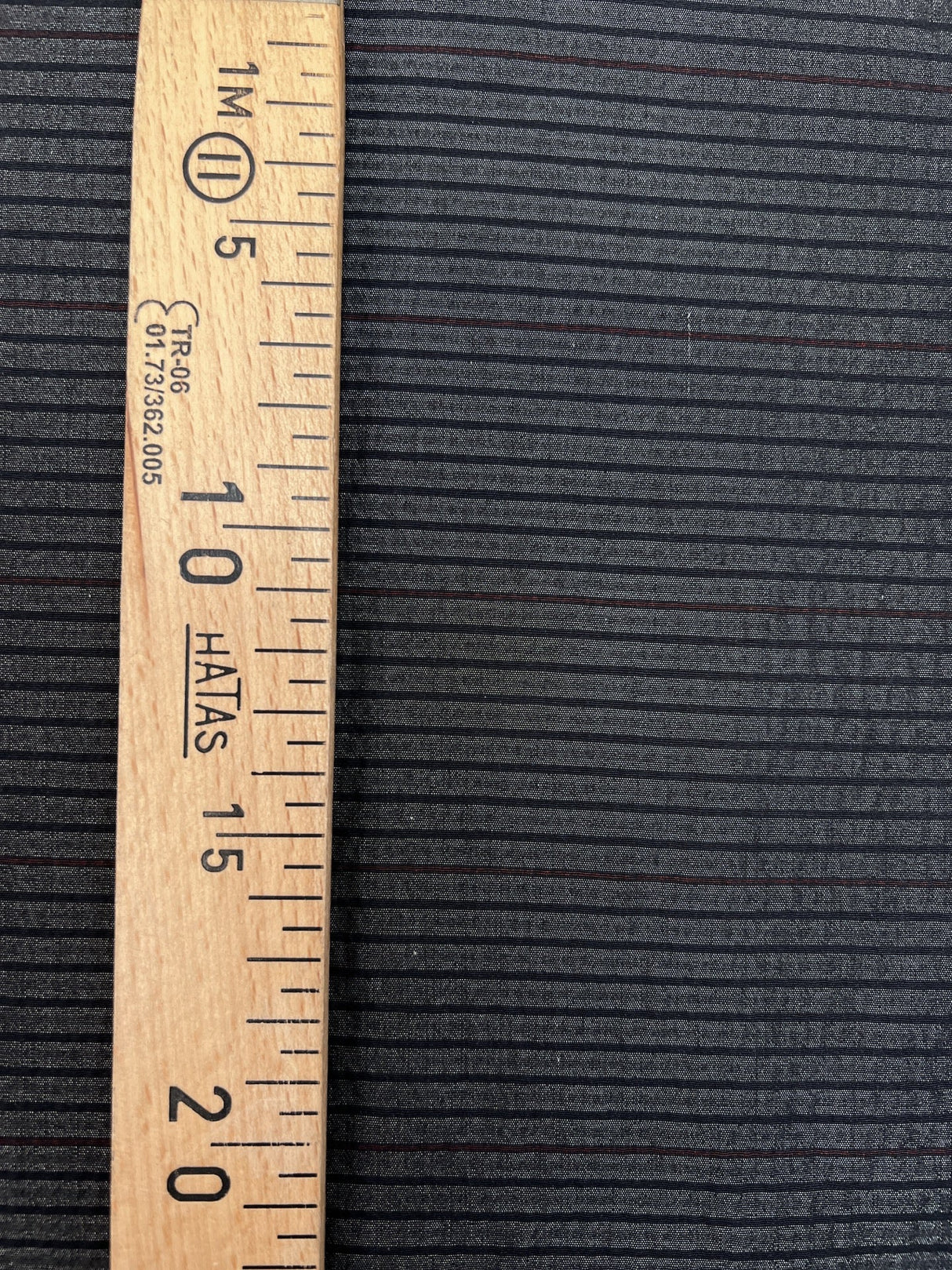 Cotton Striped Red Gray Fabric