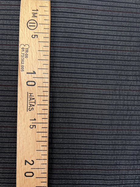 Cotton Striped Red Gray Fabric